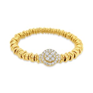 Pulsera de argollas oro amarillo.