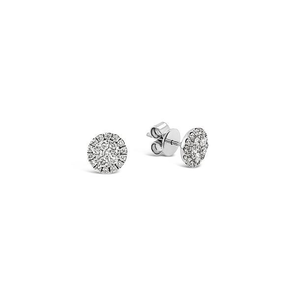 Aros oro blanco y diamantes