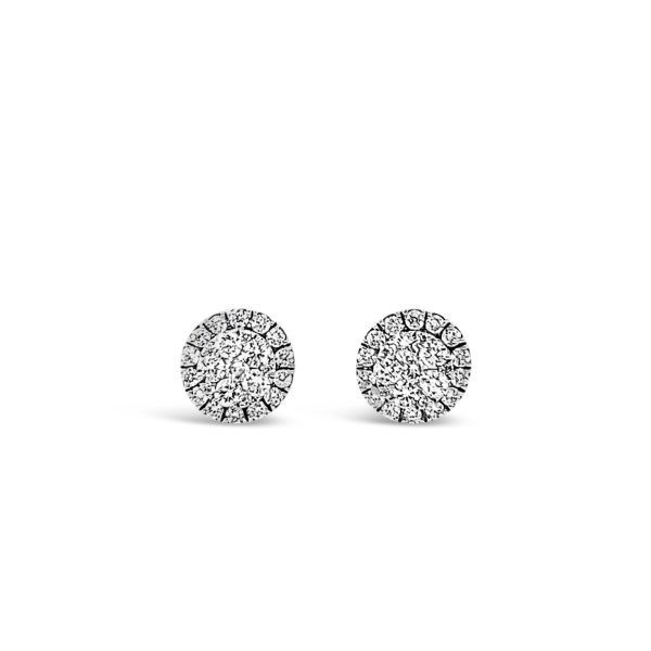 Aros oro blanco y diamantes