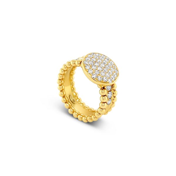 Anillo sol de oro amarillo.