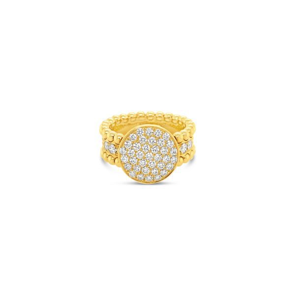 Anillo sol de oro amarillo.