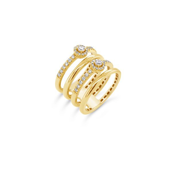Anillo Triple diamantes.