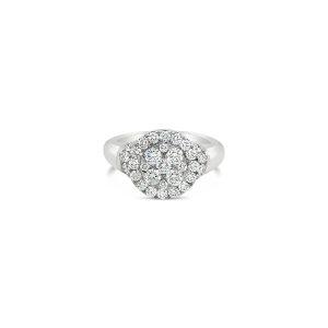 Anillo extraordinario de diamantes.