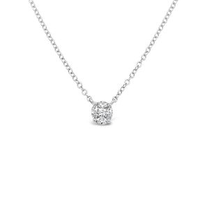 Collar de oro blanco con diamantes.