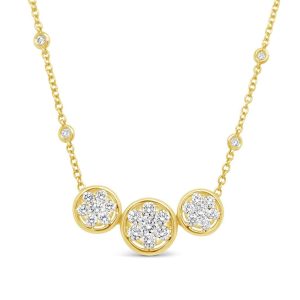 Collar Halo Oro Amarillo y Diamantes