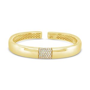 Pulsera de oro amarillo 18k con 71 diamantes corte brillante